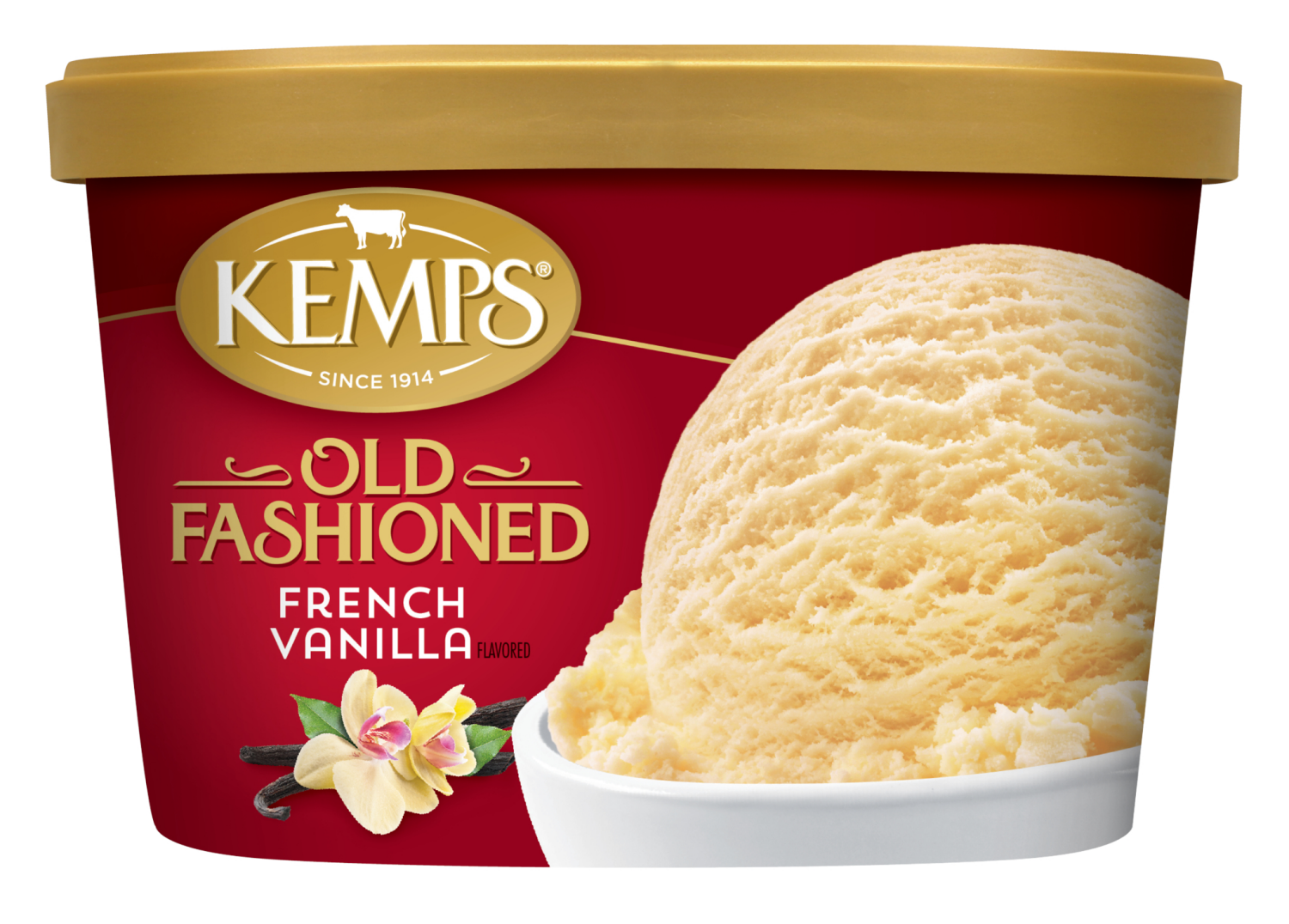 slide 1 of 1, Kemps French Vanilla Ice Cream 1.5 Quart, 48 oz