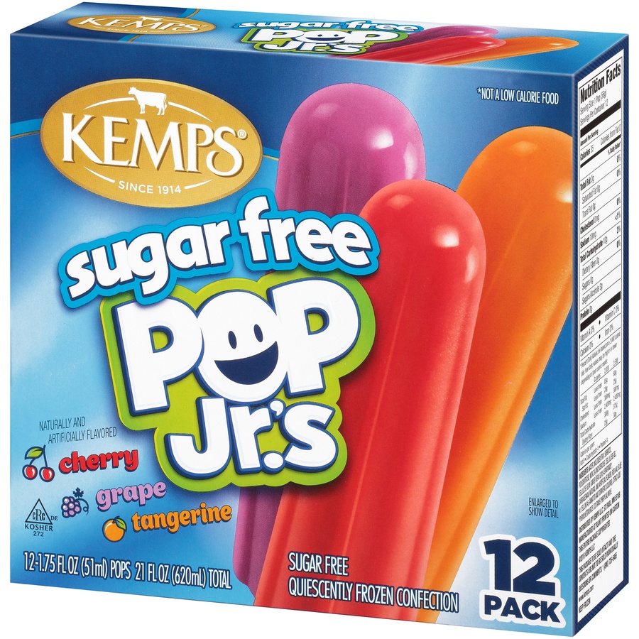slide 4 of 8, Kemps Sugar-Free Pop Jr.'s, 12 ct