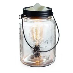 Candle Warmers Glass Mason Jar Vintage Bulb Illumination Fragrance Warmer - 1 Each
