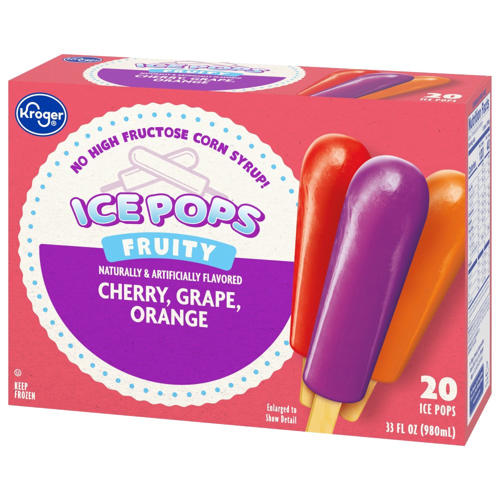 slide 6 of 6, Kroger Mighty Ice Pops, 20 ct