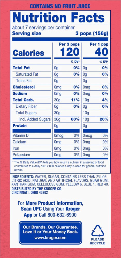 slide 3 of 6, Kroger Mighty Ice Pops, 20 ct