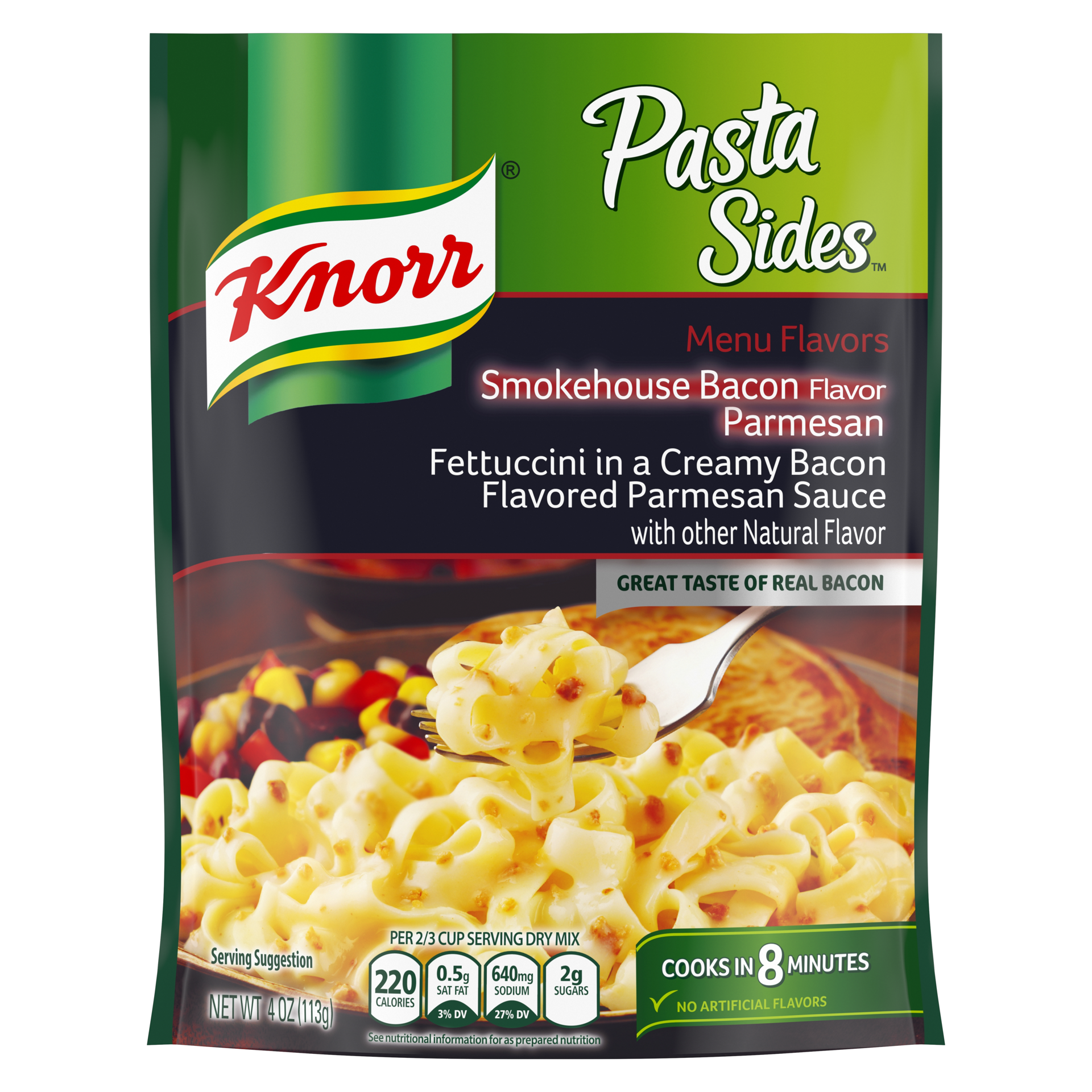 slide 4 of 4, Knorr Pasta Side Dish Smokehouse Bacon Parmesan, 4 oz, 4 oz