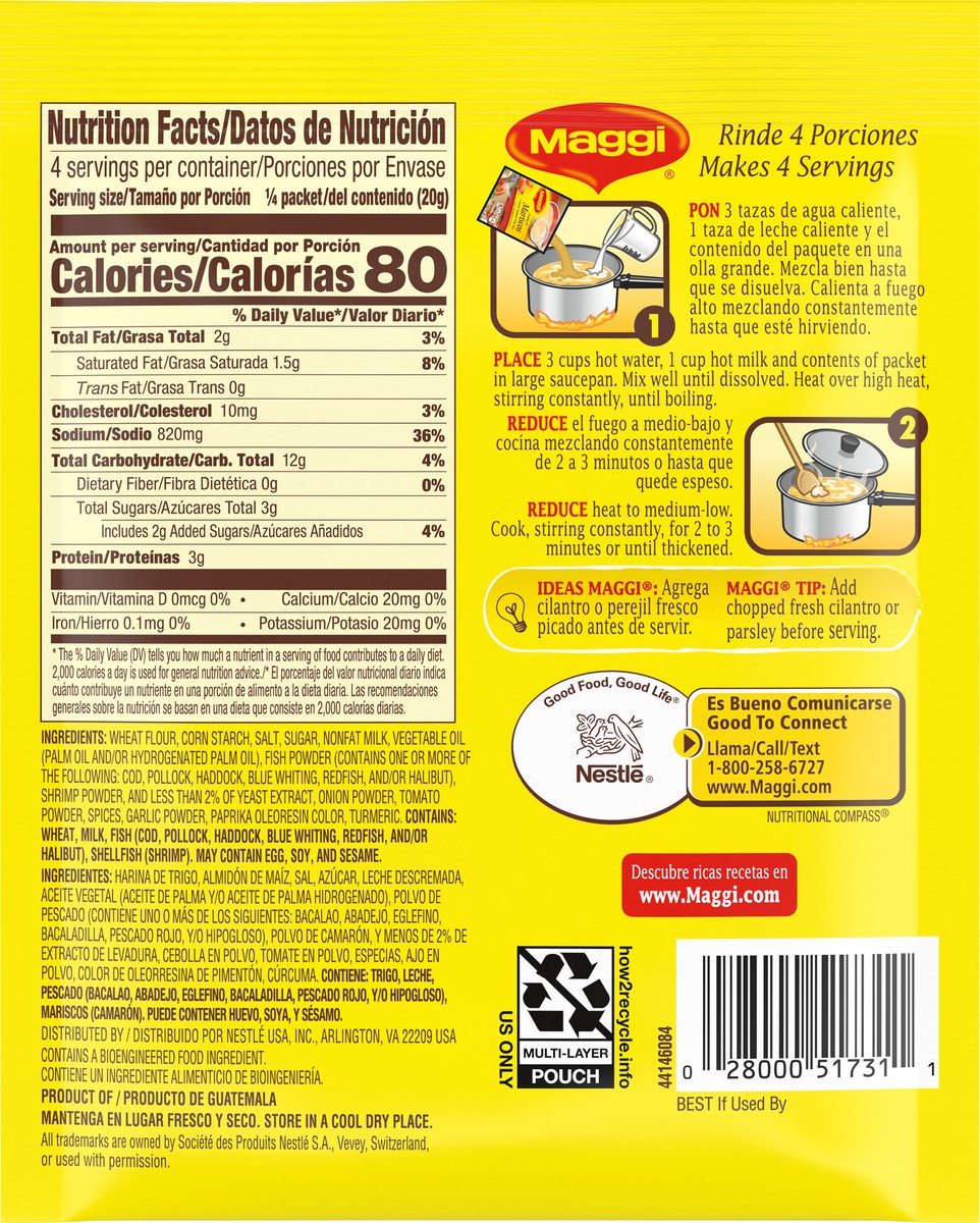 slide 8 of 9, Maggi Creamy Seafood Soup Mix, 2.82 oz