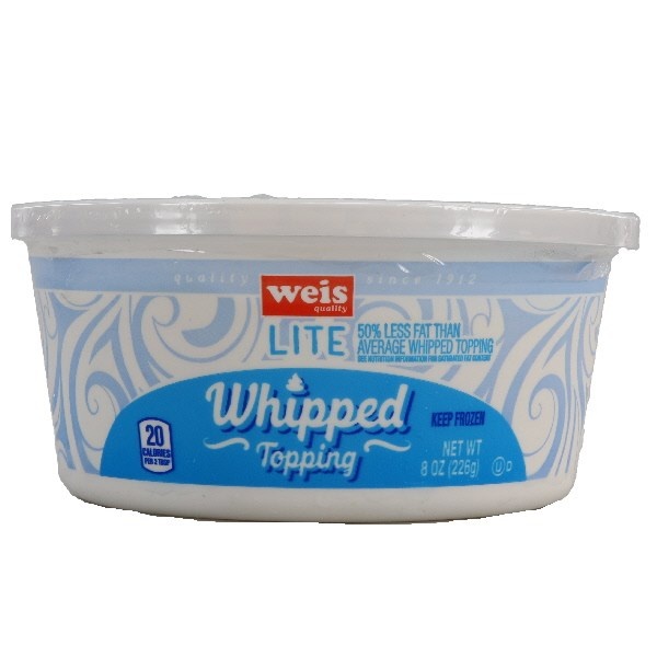 slide 1 of 1, Weis Quality Lite Whipped Topping, 8 oz