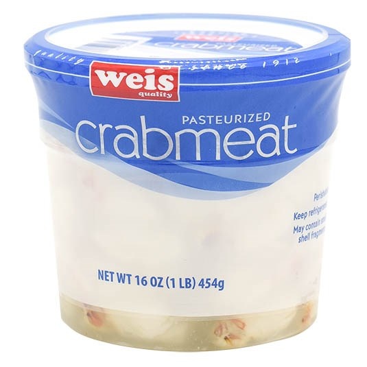 slide 1 of 1, Weis Quality Pastuerized, Blue Swimming Crab Jumbo Lump Crab Meat, 16 oz