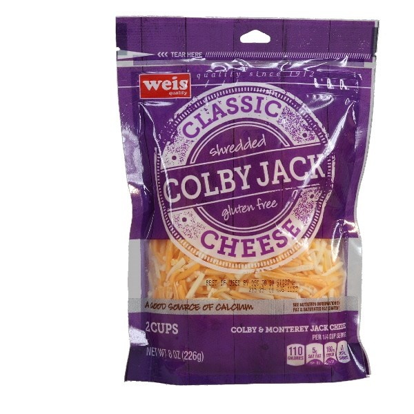slide 1 of 1, Weis Quality Colby Jack  Shredded Cheese, 8 oz