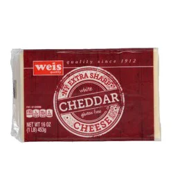 Weis Quality New York Extra Sharp White Cheddar Cheese Bar