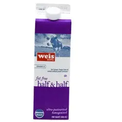 Weis Quality Grade A Fat Free Half and Half