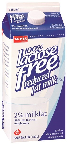 slide 1 of 1, Weis Quality 100% Lactose Free Reduced Fat Milk, 64 fl oz