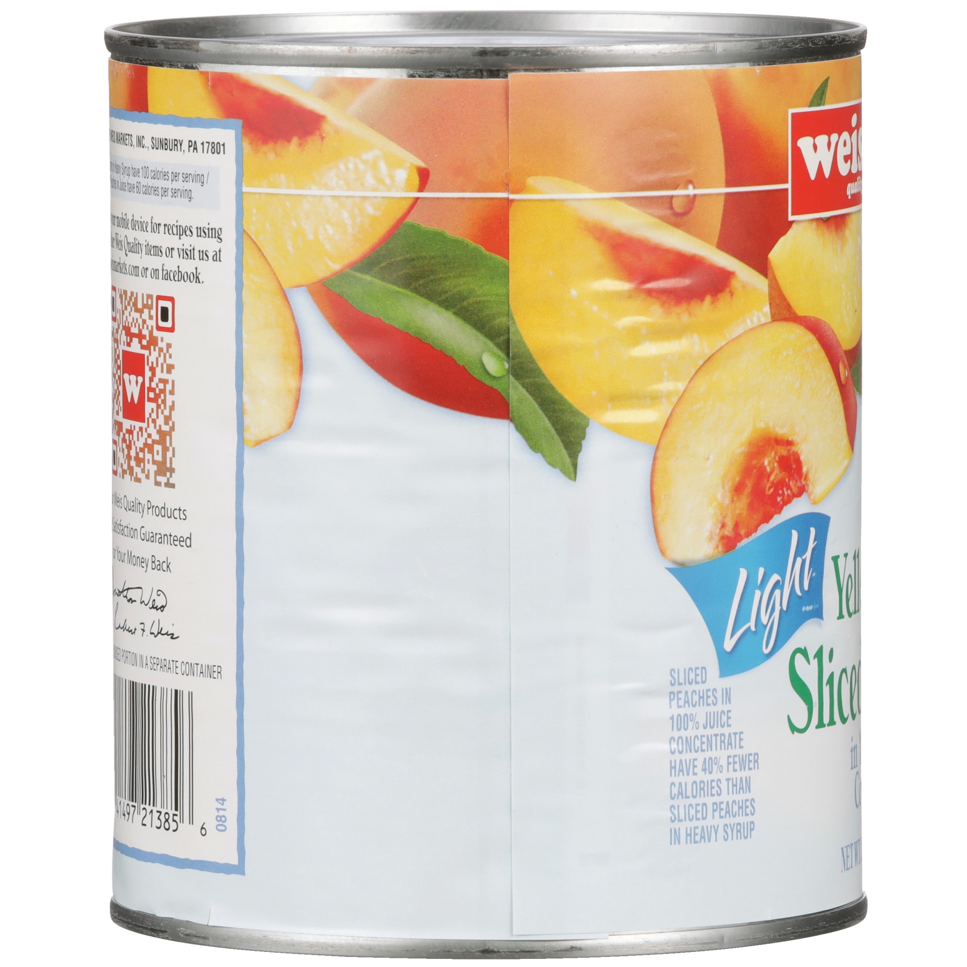 slide 4 of 6, Weis Quality Yellow Cling Sliced Peaches in 100% Juice Canned Fruit, 29 oz