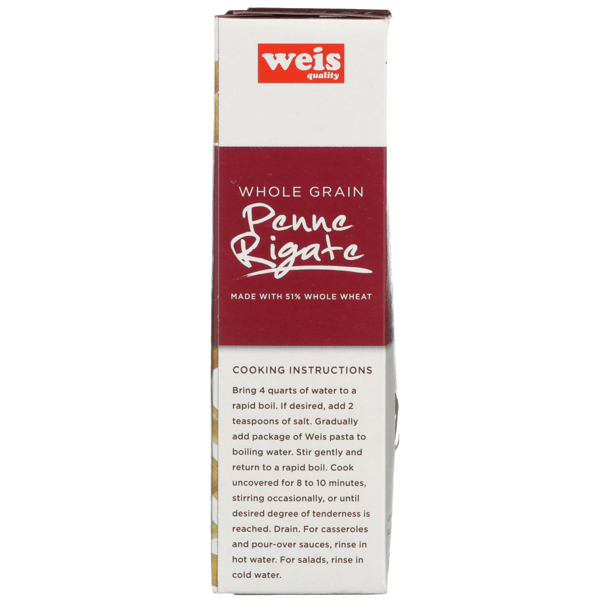 slide 4 of 6, Weis Quality Whole Grain Penne Rigate Pasta, 13.25 oz