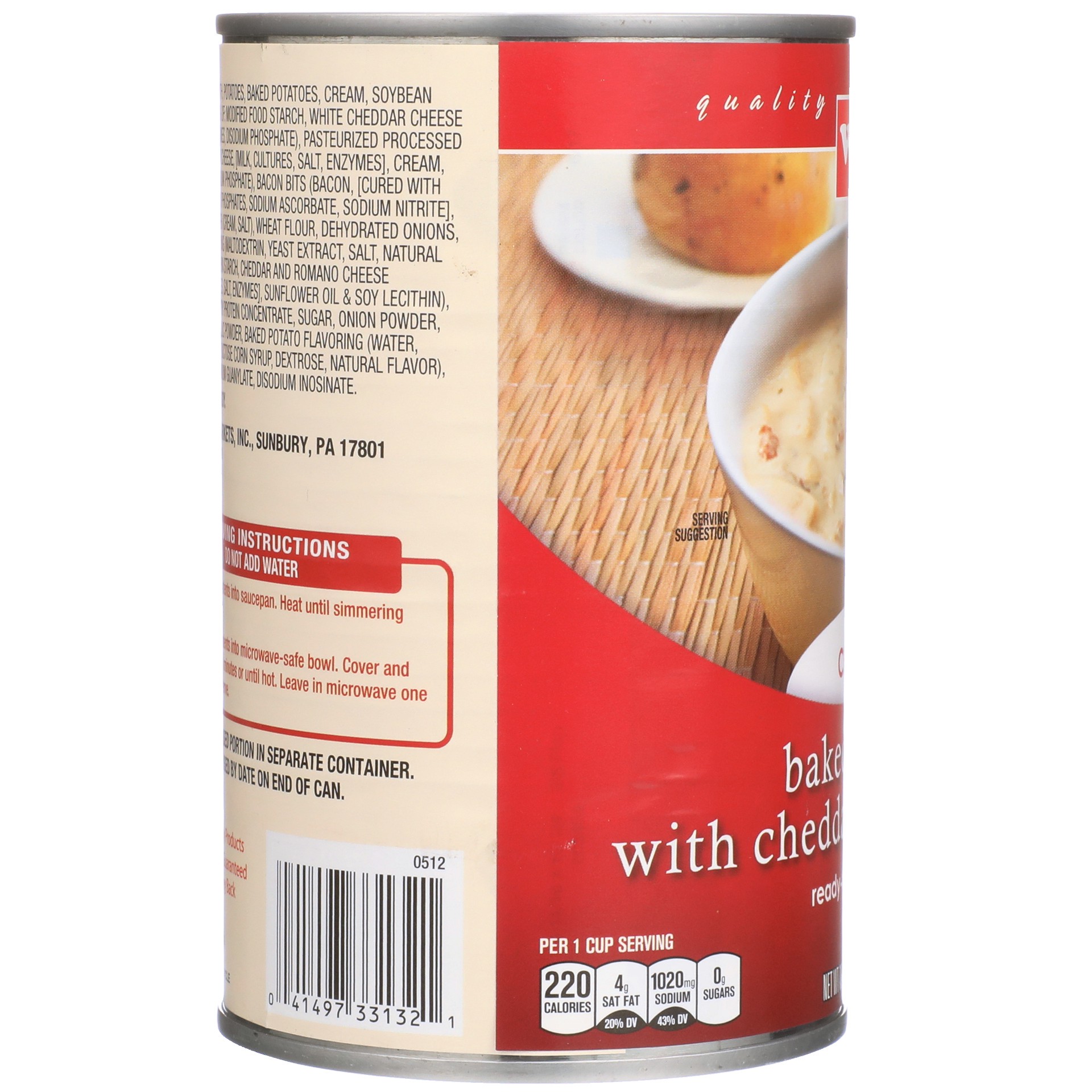 slide 3 of 6, Weis Quality Baked Potato with Cheddar and Bacon Bits Chunky Soup, 18.8 oz