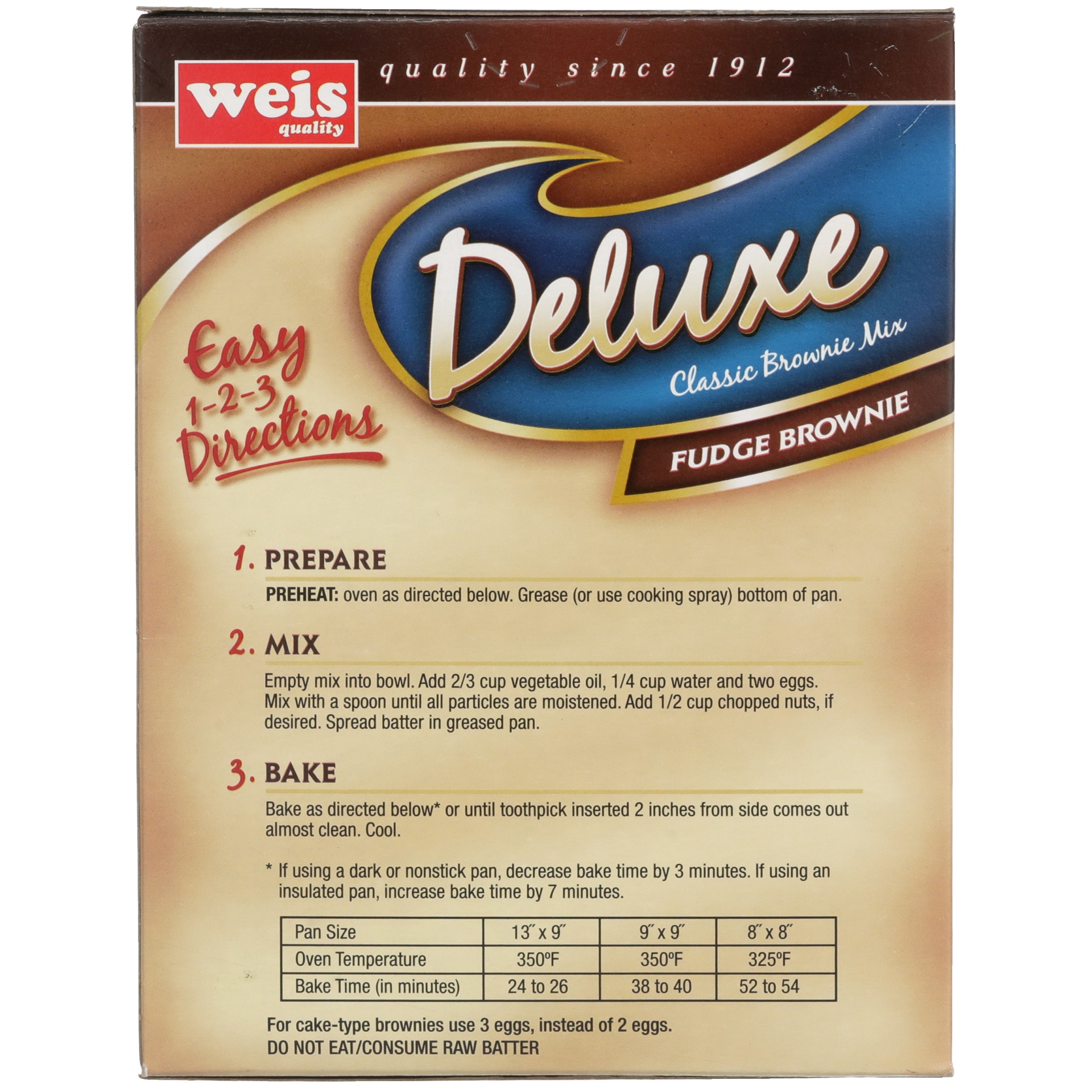 slide 2 of 6, Weis Quality Fudge Brownie Mix, 18.3 oz