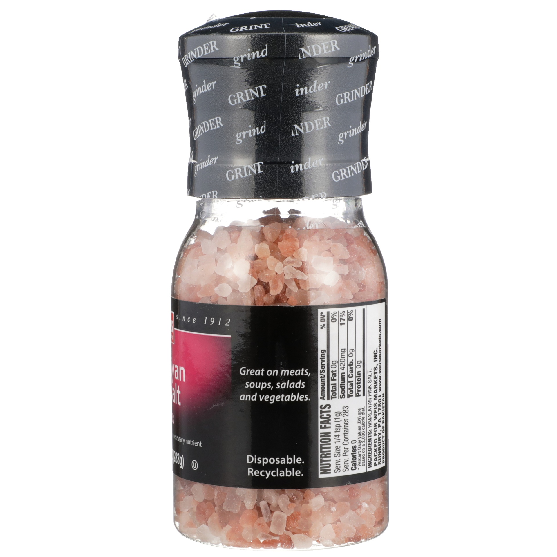 slide 4 of 6, Weis Quality Himalayan Pink Salt Grinder Spices, 10 oz