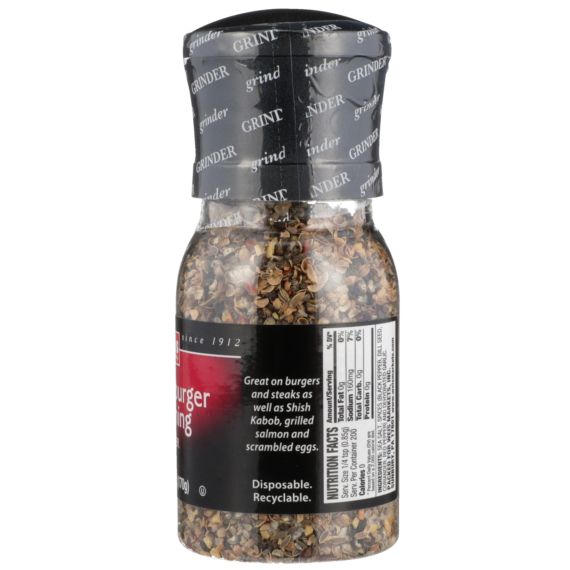 slide 4 of 6, Weis Quality Steak & BurGer Seasoning Grinder Spices, 6 oz