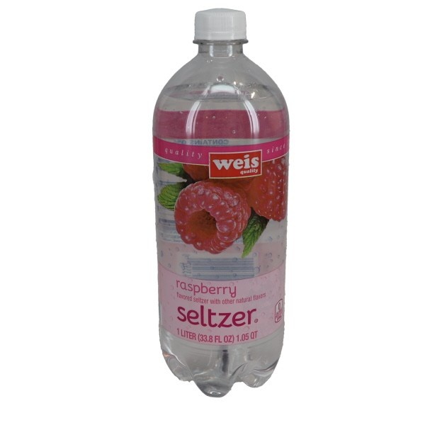 slide 1 of 1, Weis Quality Raspberry Seltzer, 33.8 fl oz