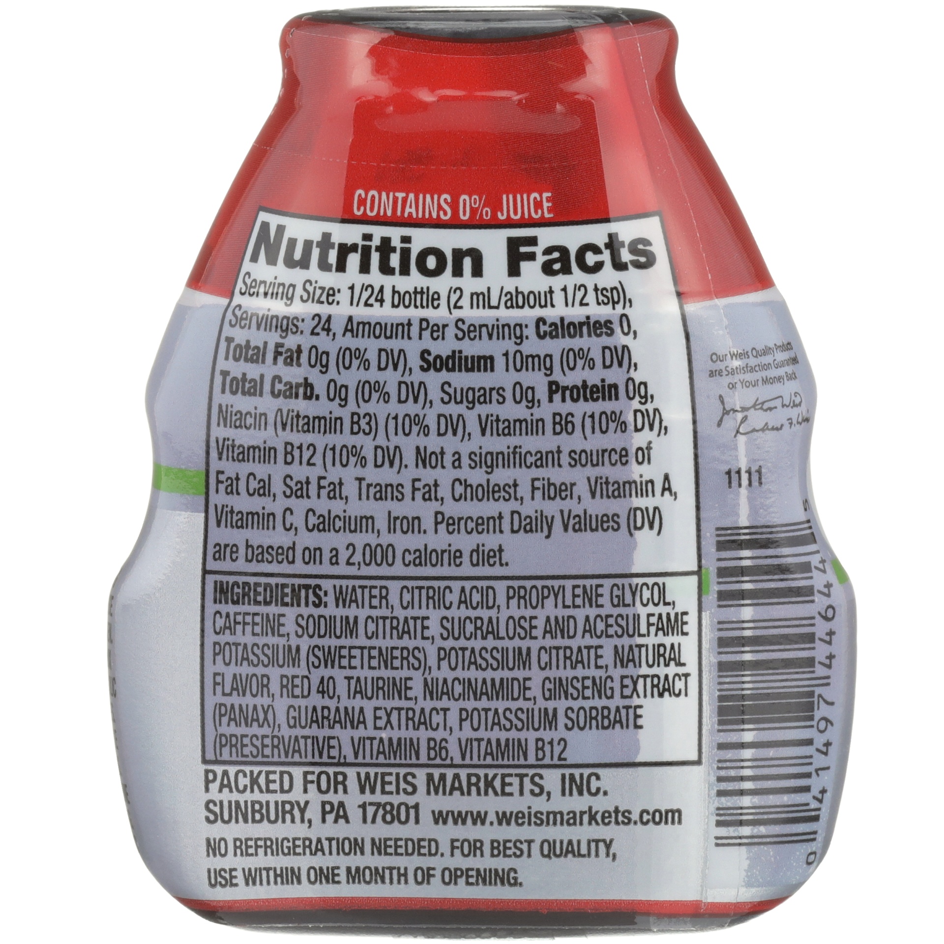 slide 6 of 6, Weis Quality Cherry Limeade Water Enhancer - 1.62 fl oz, 1.62 fl oz