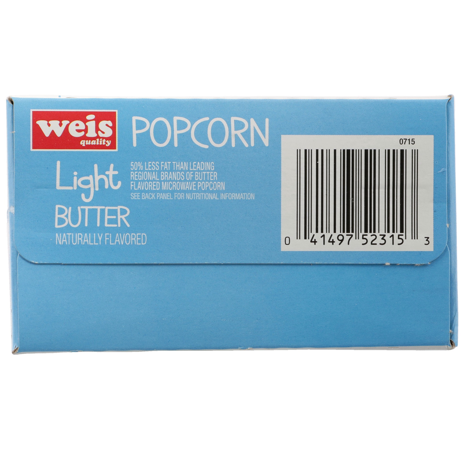 Weis Quality Light Butter Flavor Microwave Popcorn 8.7 oz Shipt