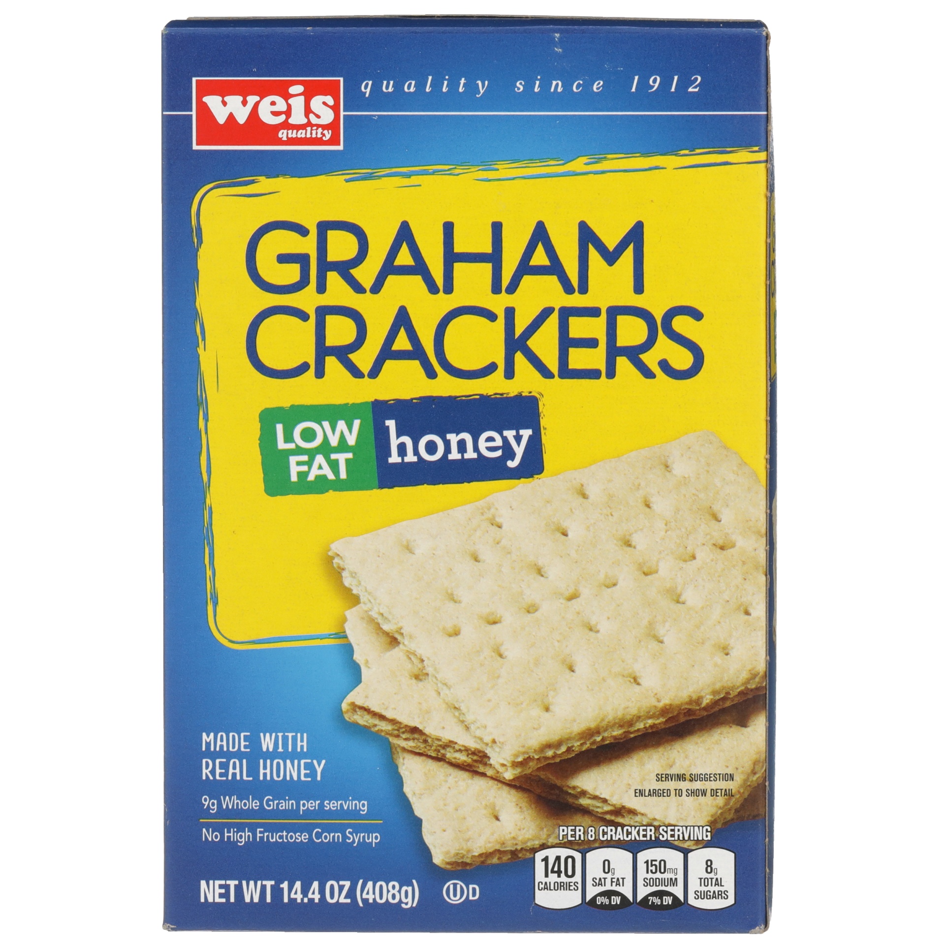 slide 2 of 6, Weis Quality Low-Fat Graham Cracker, 14.4 oz