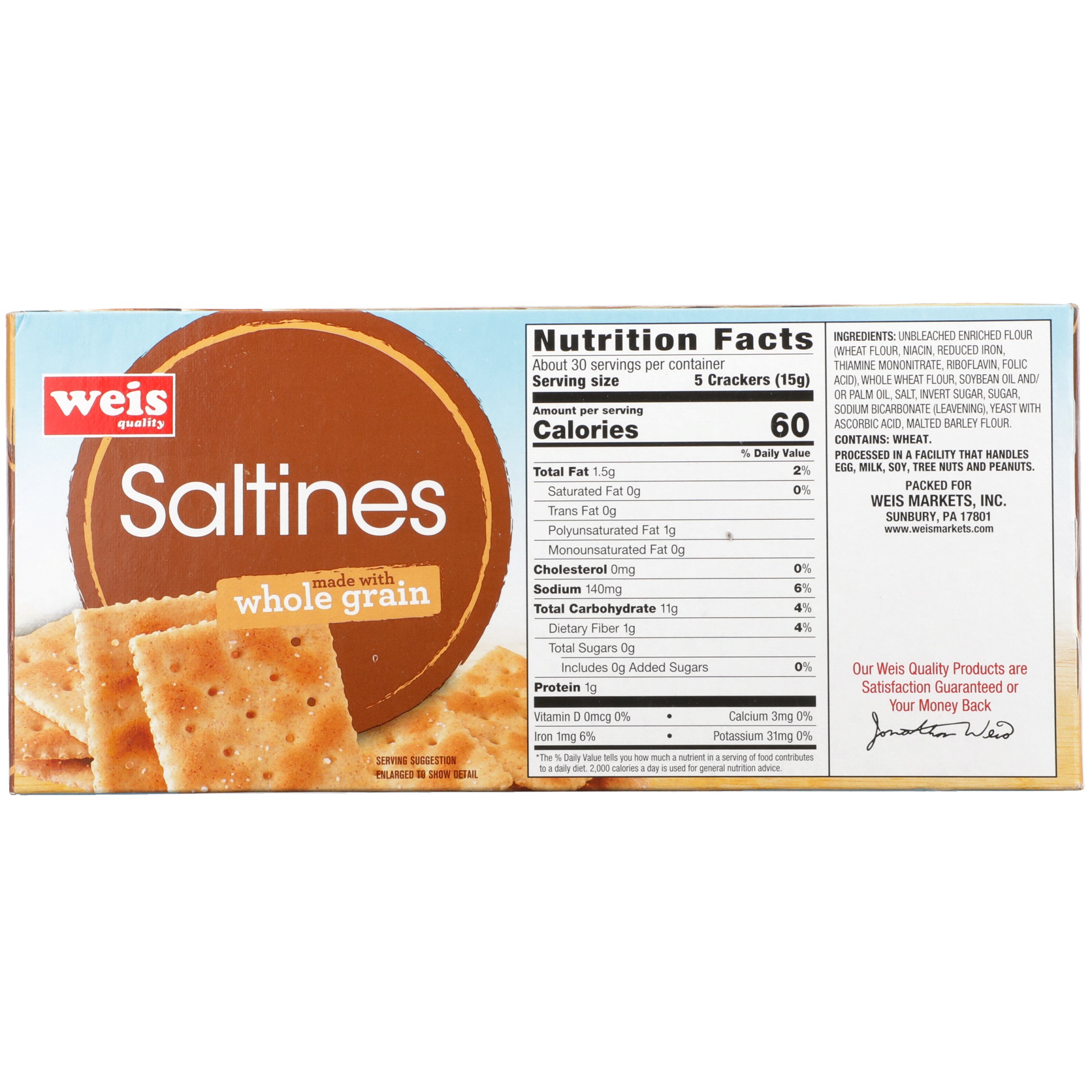 slide 5 of 6, Weis Quality Wheat Saltines Cracker, 16 oz