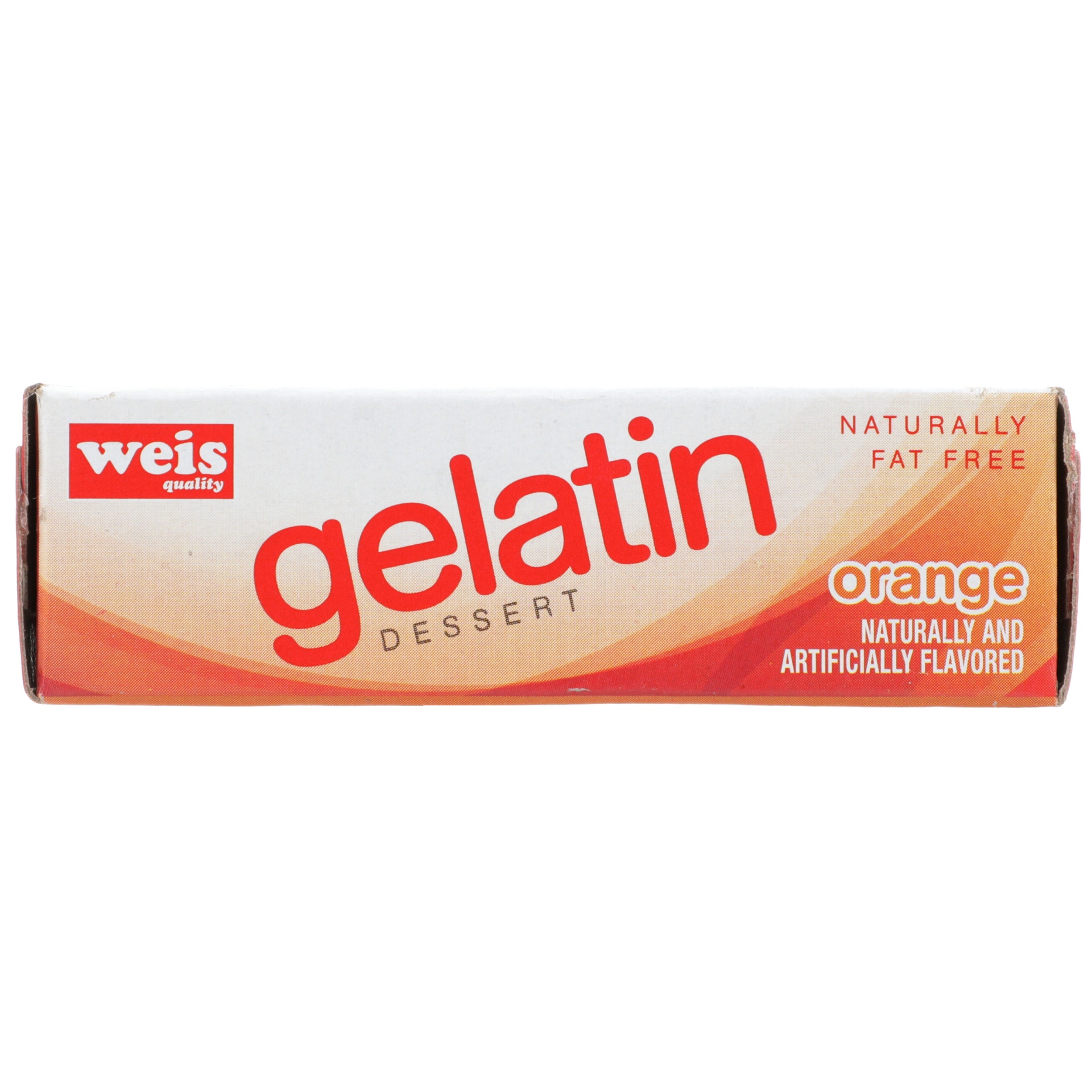 slide 6 of 6, Weis Quality Orange Flavored Gelatin Dessert, 3 oz