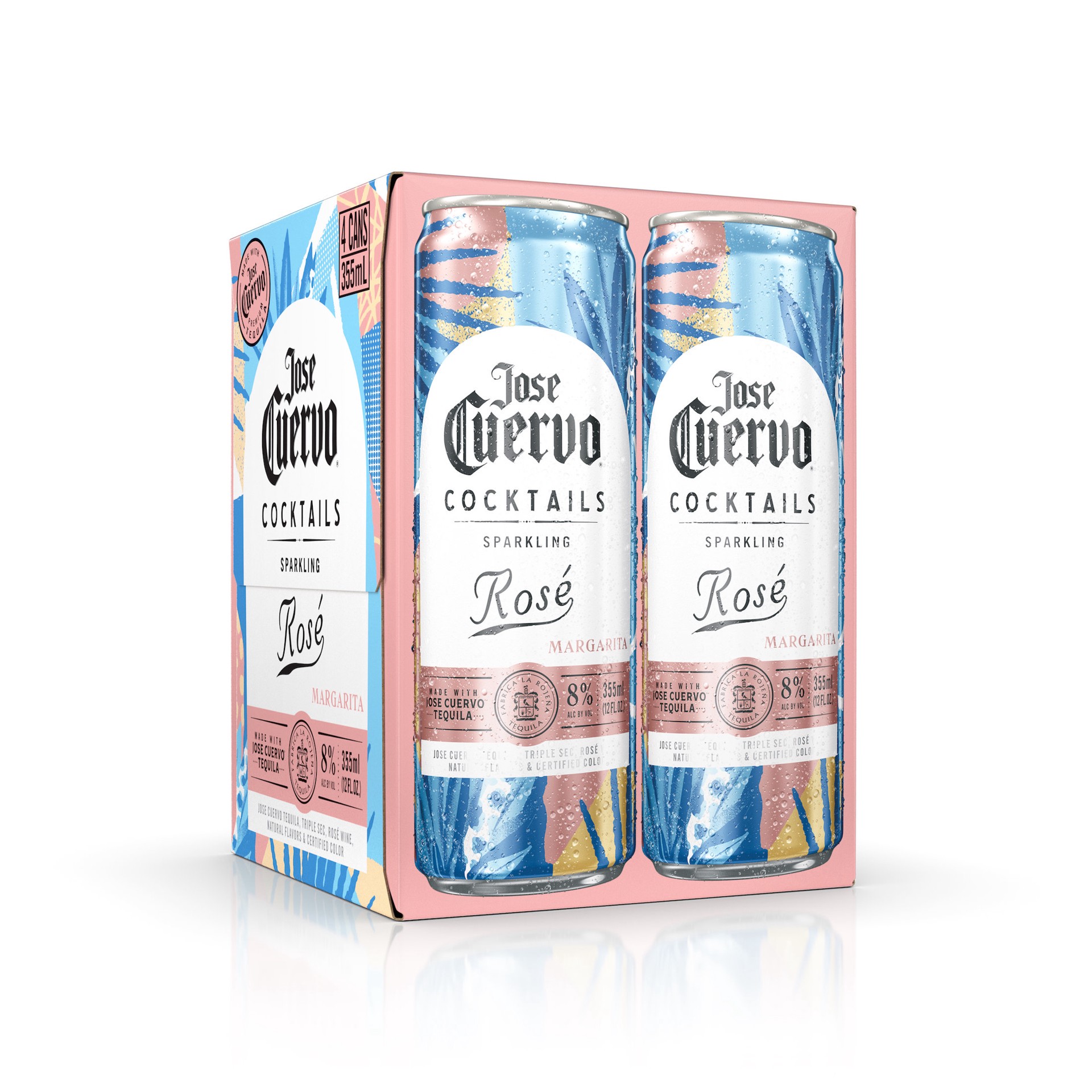 slide 4 of 6, Jose Cuervo Sparkling Margarita Rosé Ready to Drink Cocktail (4 pack, 355 ml), 355 ml