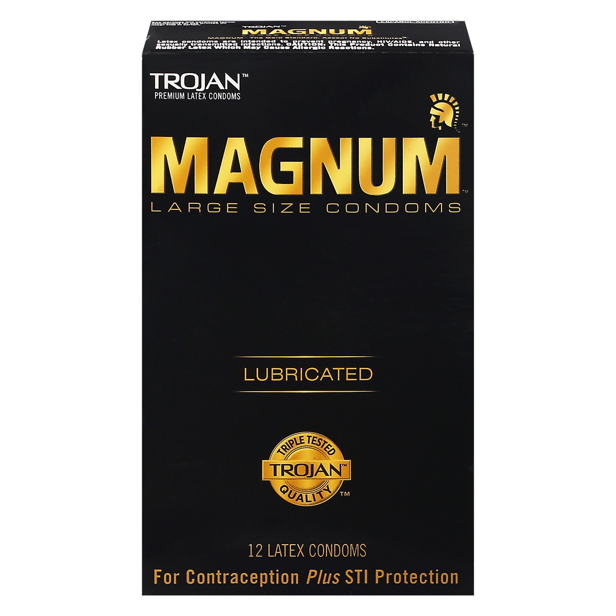 slide 1 of 6, Trojan Magnum Large Size Lubricated Condoms - 12ct, 12 ct