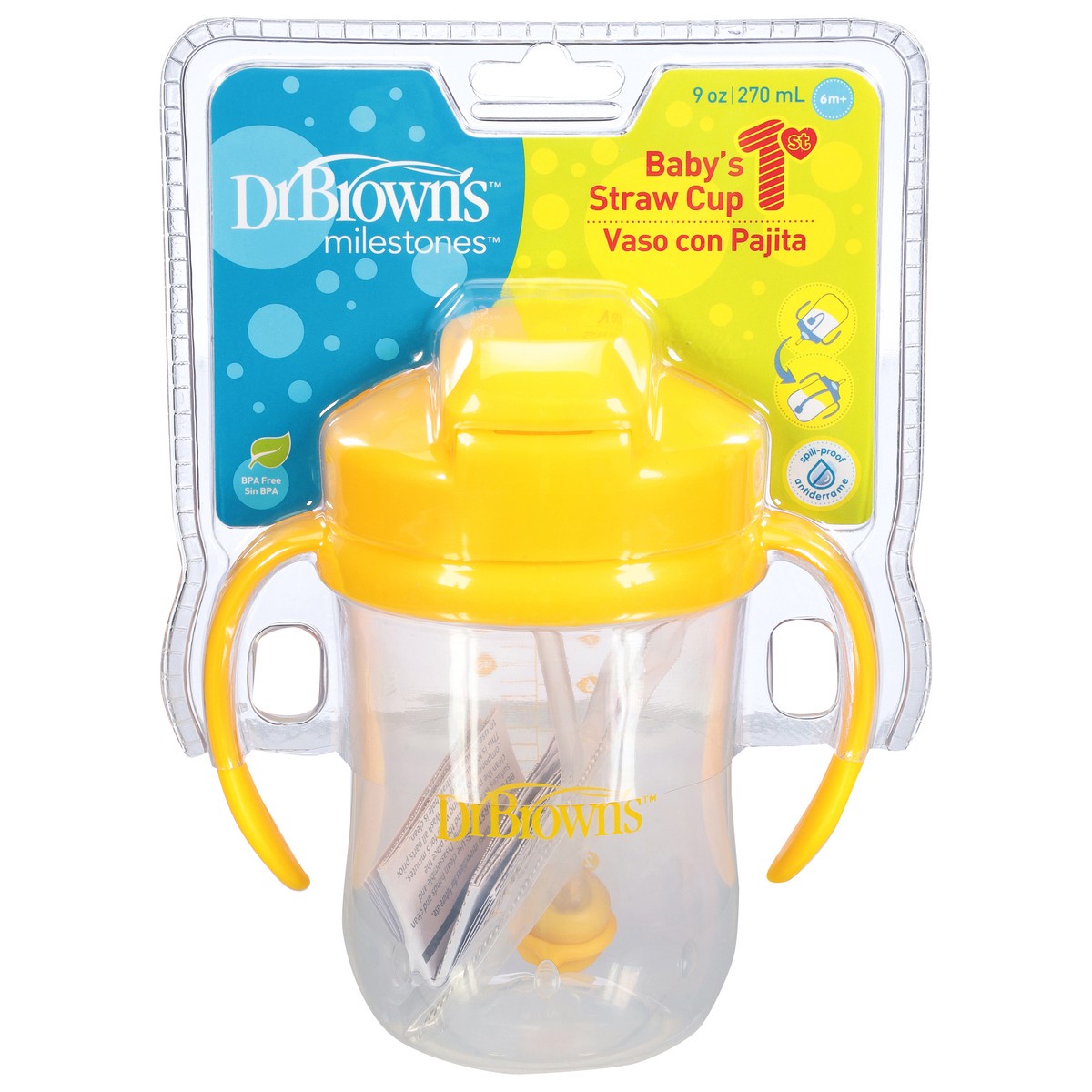 slide 7 of 11, Dr. Brown's Milestones 6 Months+ 9 Ounce Baby''s 1st Straw Cup 1 ea, 1 ct