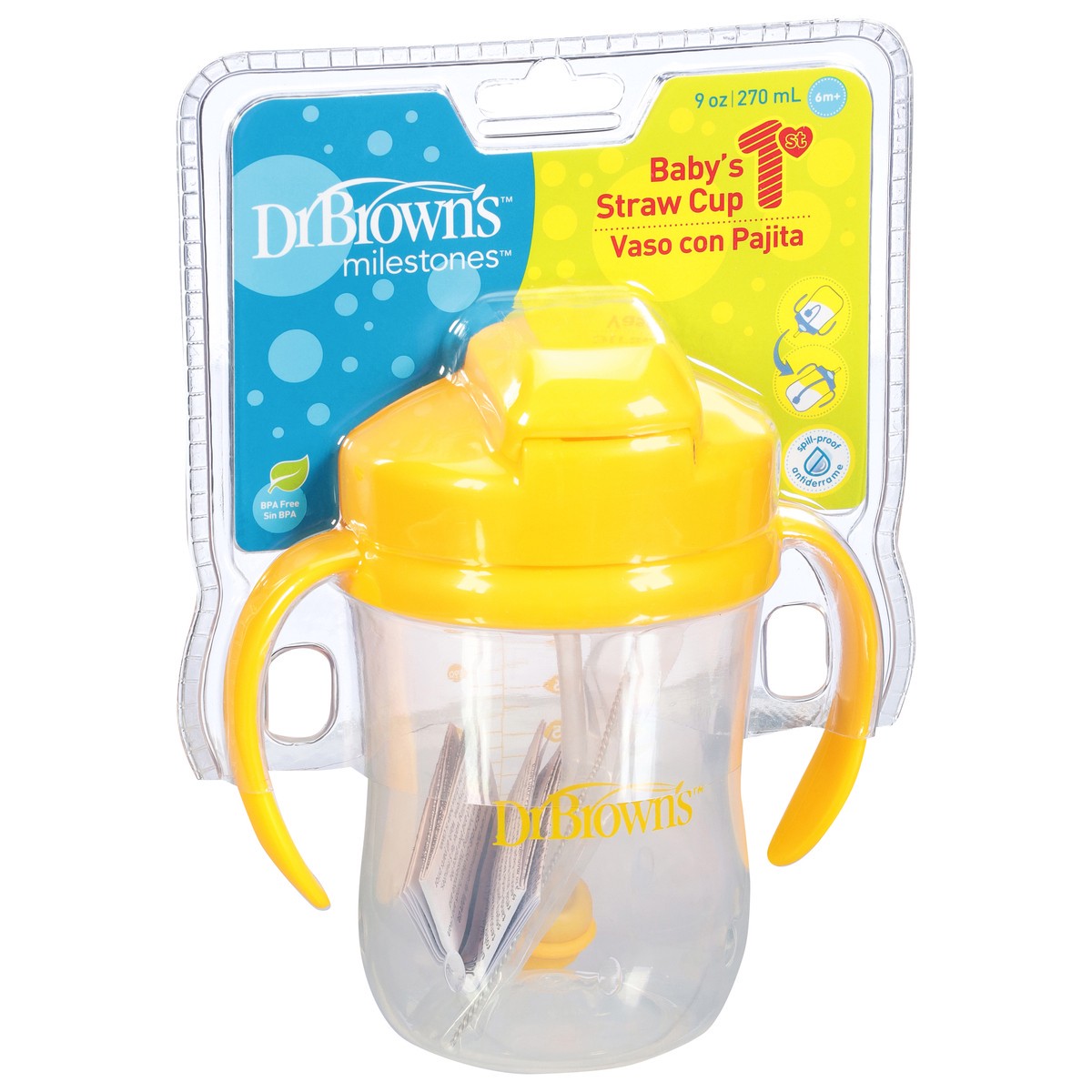 slide 6 of 11, Dr. Brown's Milestones 6 Months+ 9 Ounce Baby''s 1st Straw Cup 1 ea, 1 ct