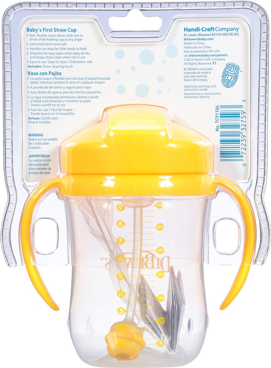 slide 11 of 11, Dr. Brown's Milestones 6 Months+ 9 Ounce Baby''s 1st Straw Cup 1 ea, 1 ct
