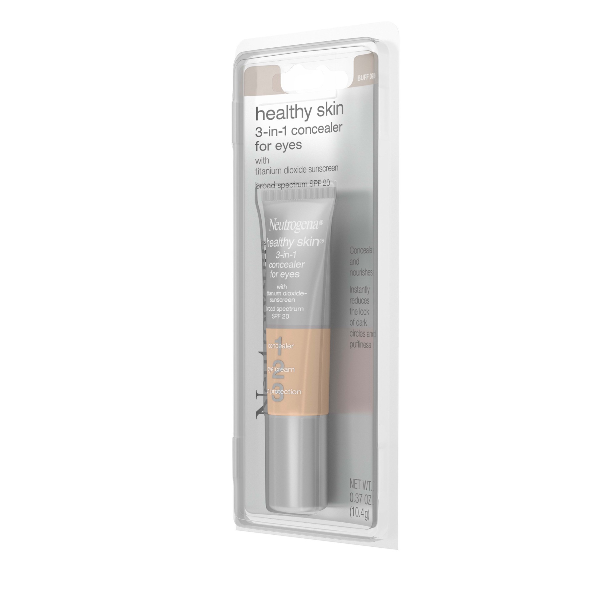 slide 2 of 5, NEUTROGENA HEALTHY SKIN 3-in-1 Concealer for Eyes Broad Spectrum SPF 20, Buff 09, .37 Oz, 1 ct