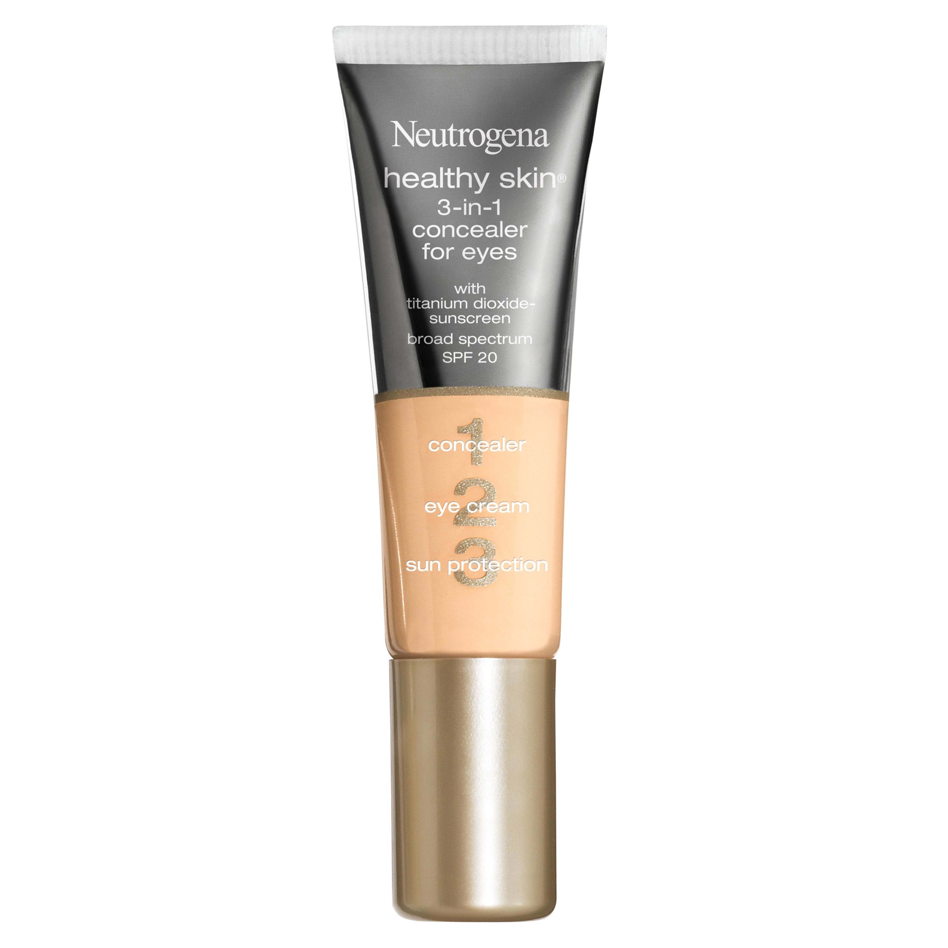 slide 4 of 5, NEUTROGENA HEALTHY SKIN 3-in-1 Concealer for Eyes Broad Spectrum SPF 20, Buff 09, .37 Oz, 1 ct