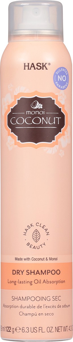 slide 7 of 10, Hask Monoi Coconut Dry Shampoo 4.3 oz, 6.5 fl oz