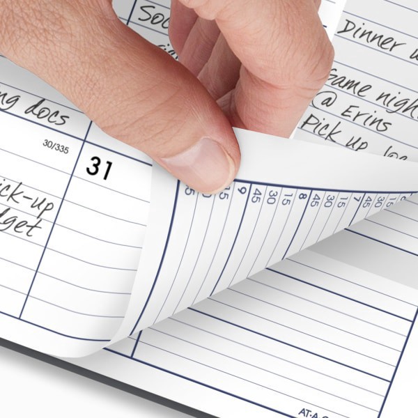 slide 6 of 8, AT-A-GLANCE® DayMinder® 2026 Weekly Monthly Appointment Book Planner, Gray, Large, 8 1/2"" x 11"", 1 ct