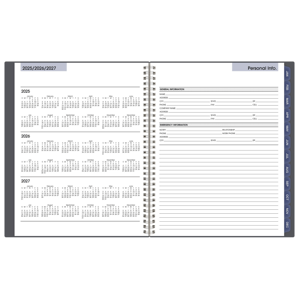 slide 4 of 8, AT-A-GLANCE® DayMinder® 2026 Weekly Monthly Appointment Book Planner, Gray, Large, 8 1/2"" x 11"", 1 ct
