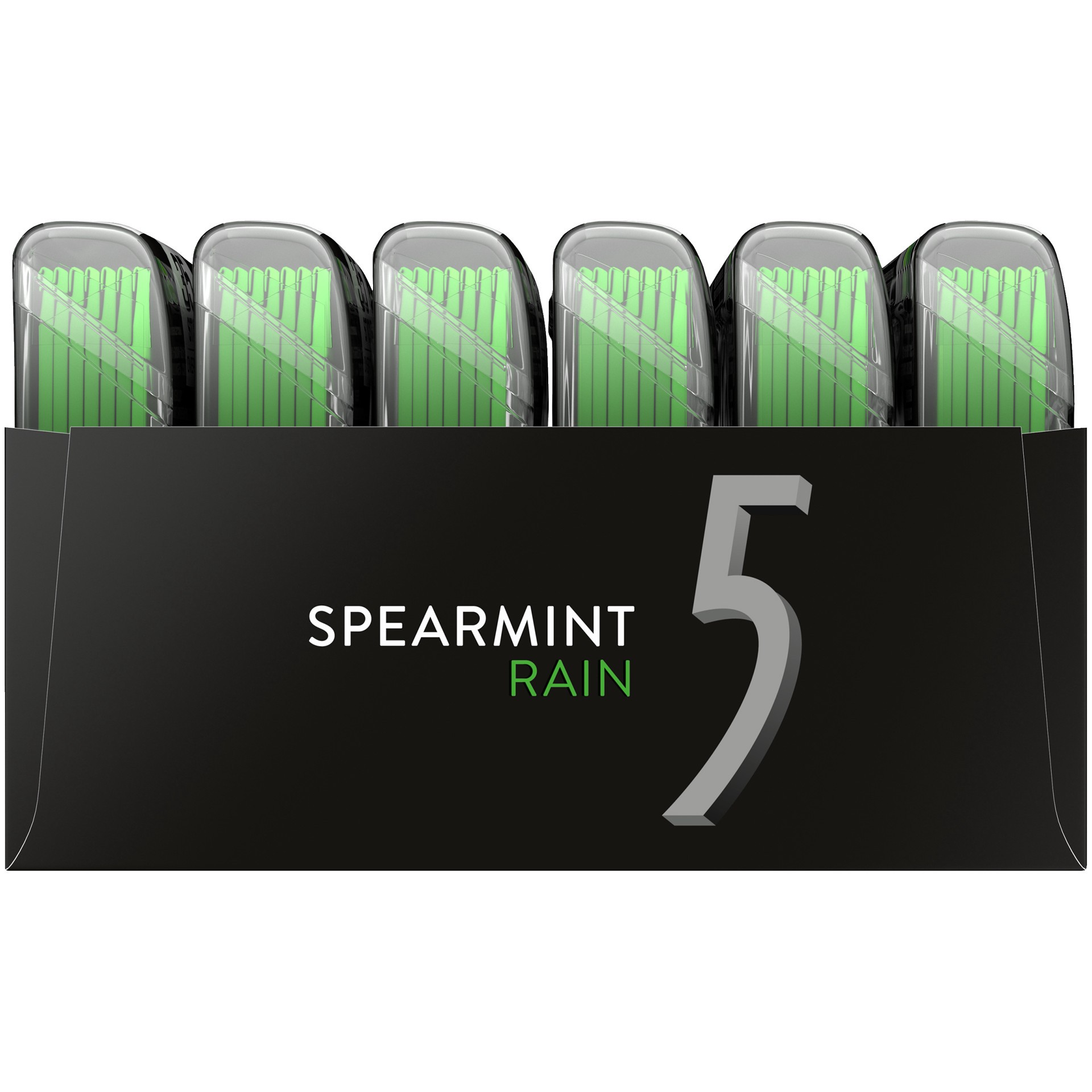 slide 5 of 5, 5 Sugar Free Spearmint Rain Gum 6 ea, 6 ct