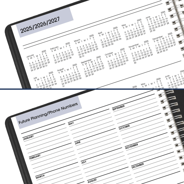 slide 7 of 7, AT-A-GLANCE® DayMinder® 2026 Four Person Daily Appointment Book, Black, Large, 8"" x 11"", 1 ct