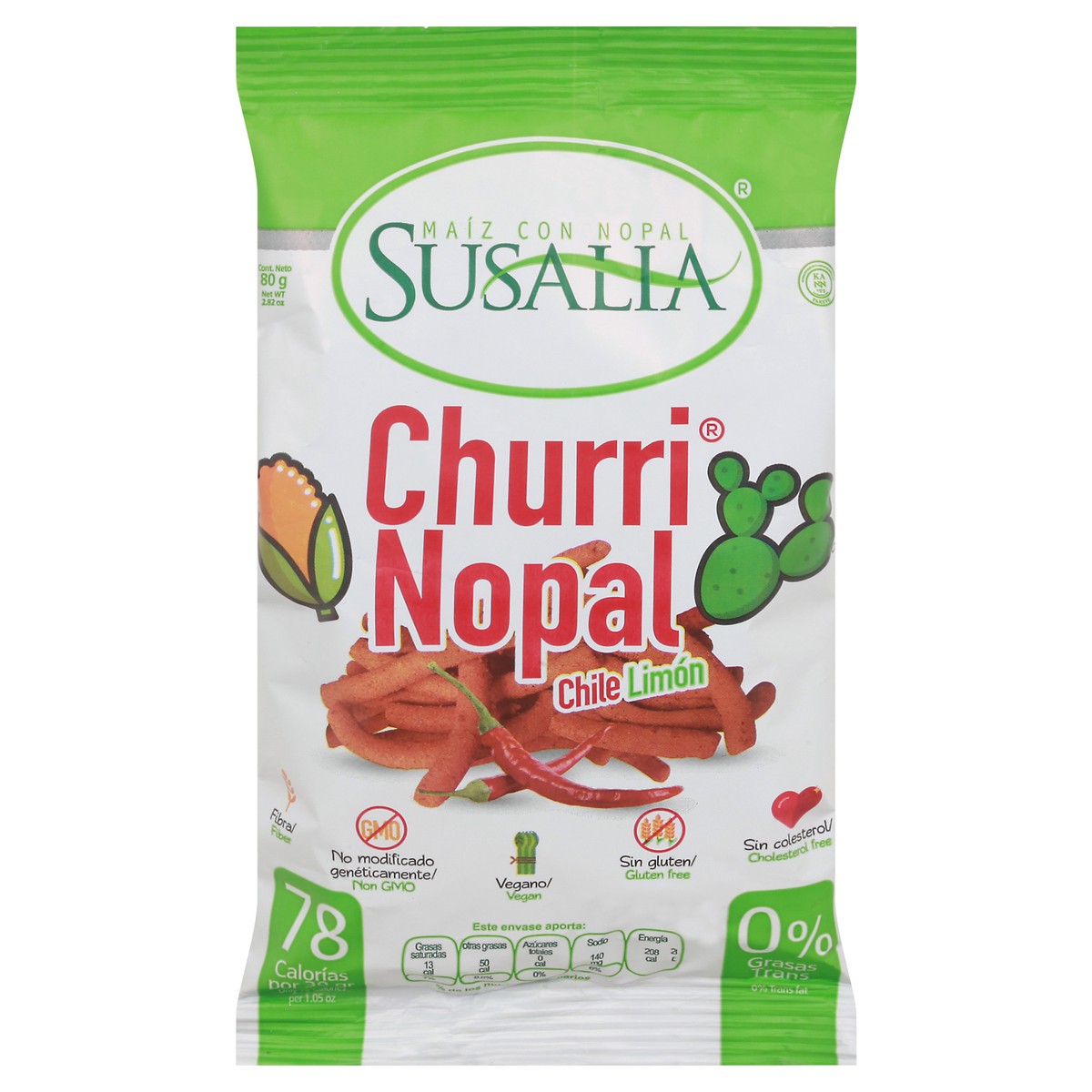 slide 9 of 11, Susalia Chile Limon Churri Nopal 80 g, 2.82 oz