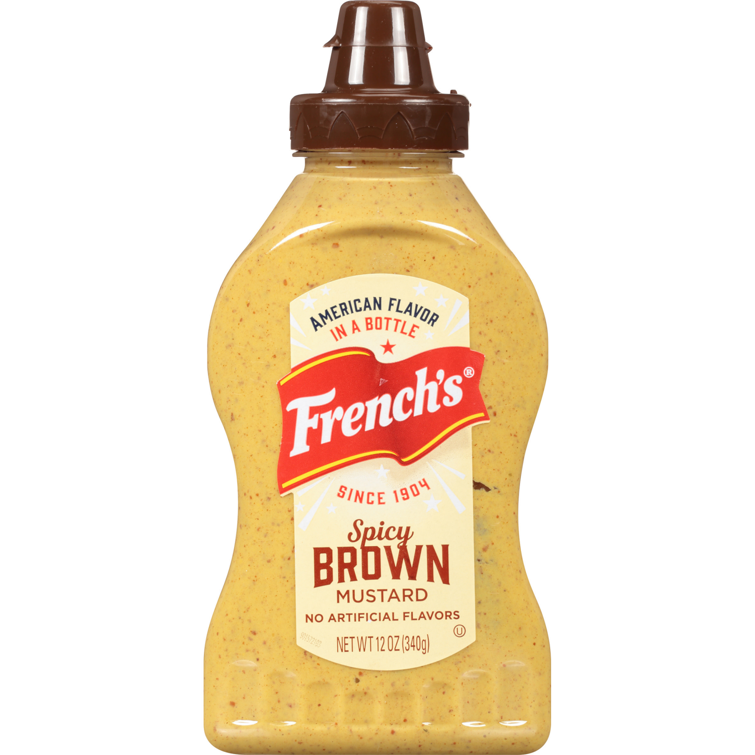 slide 1 of 7, French's Spicy Brown Mustard, 12 oz