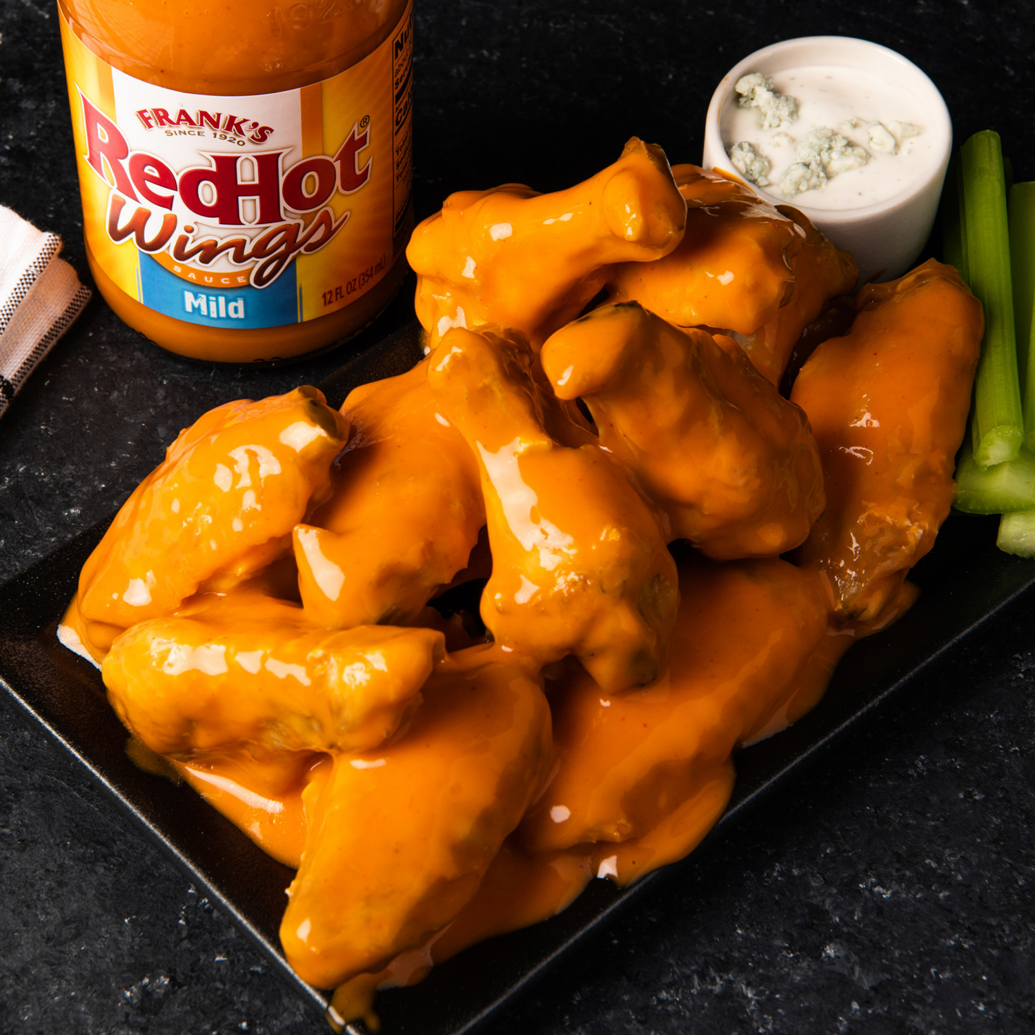 slide 3 of 5, Frank's RedHot Mild Wings Hot Sauce, 12 oz