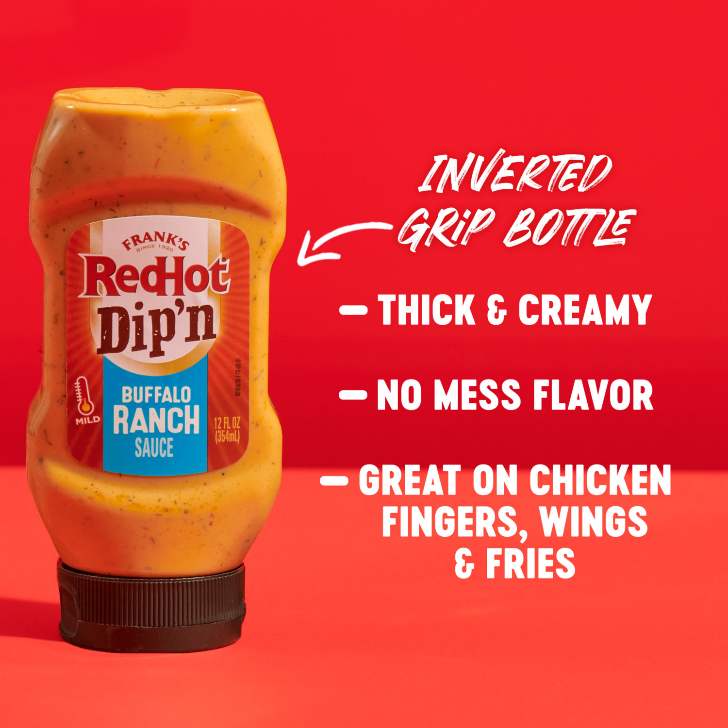 slide 5 of 6, Frank's RedHot Buffalo Ranch Dip'n Sauce, 12 fl oz, 12 fl oz