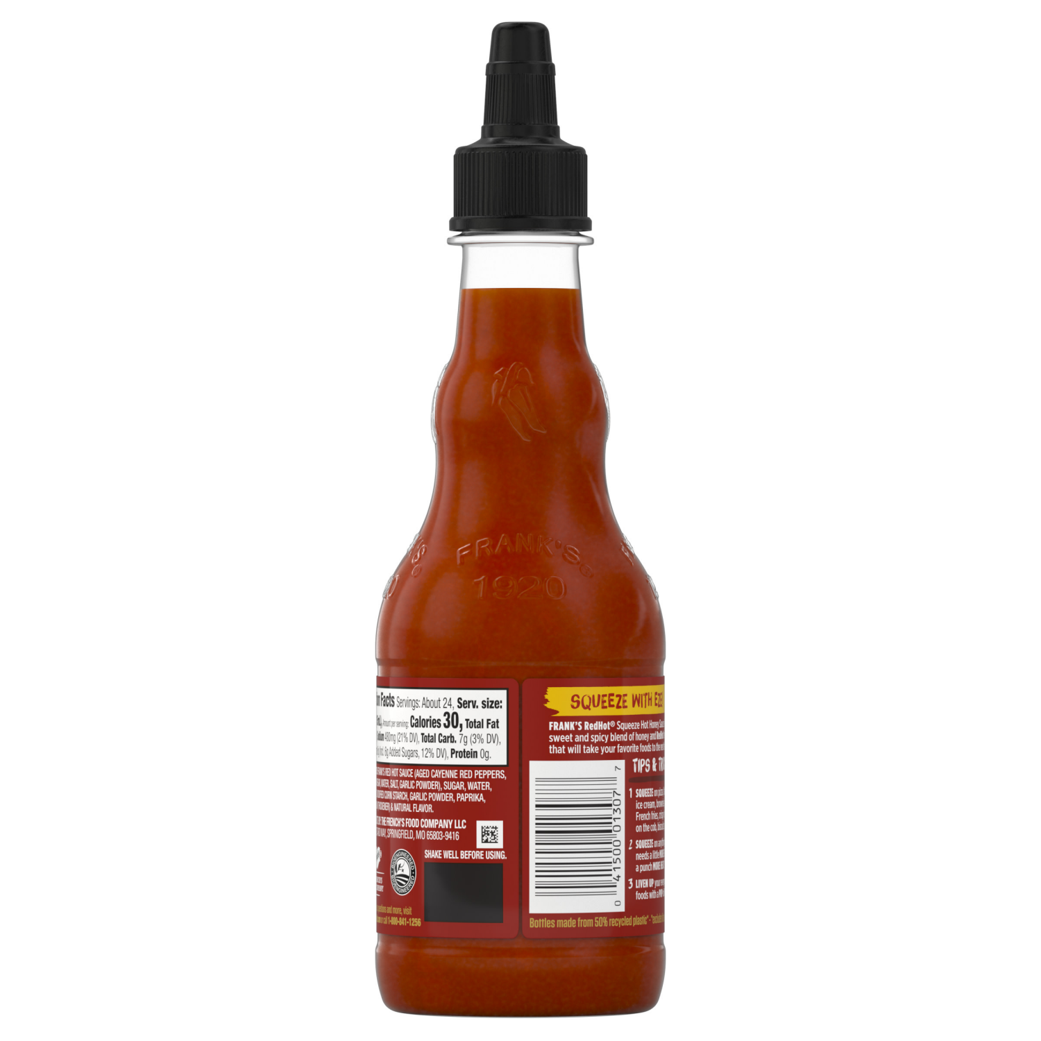 slide 2 of 6, Frank's RedHot Hot Honey Squeeze Hot Sauce, 12 fl oz, 12 fl oz