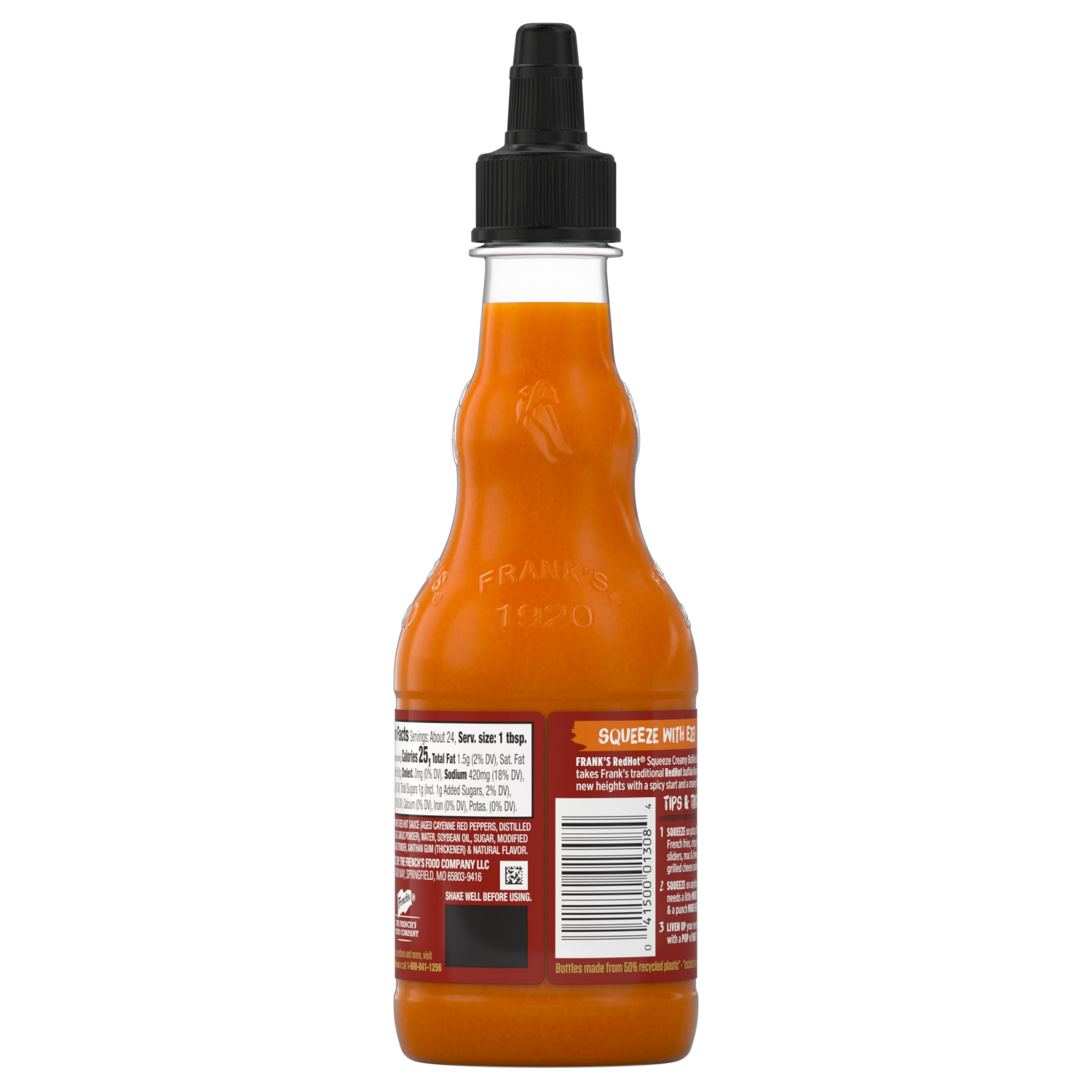 slide 2 of 5, Frank's RedHot Creamy Buffalo Squeeze Hot Sauce, 12 fl oz, 12 fl oz