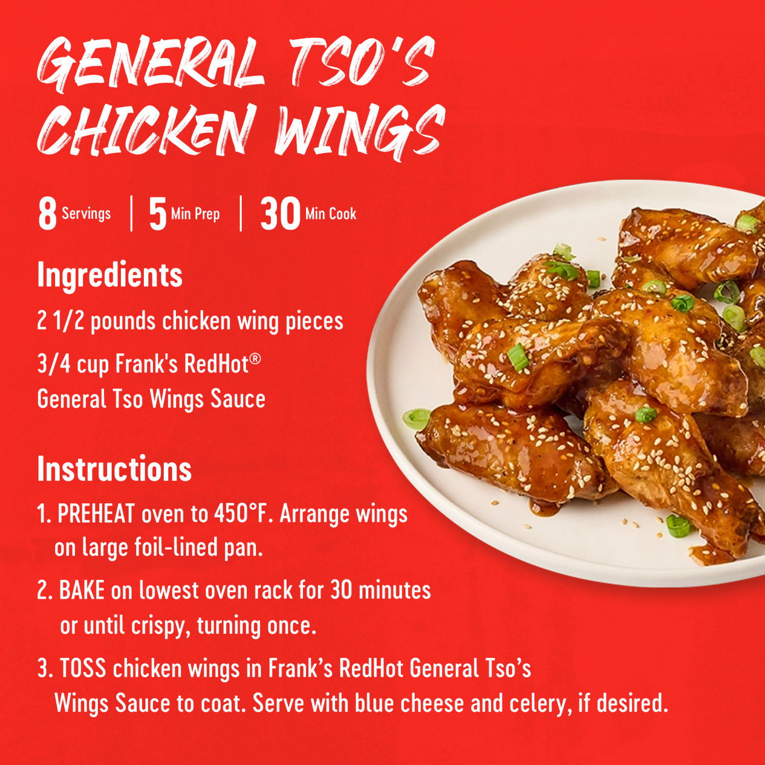 slide 5 of 5, Frank's RedHot General Tso Wings Sauce, 12 fl oz, 12 fl oz