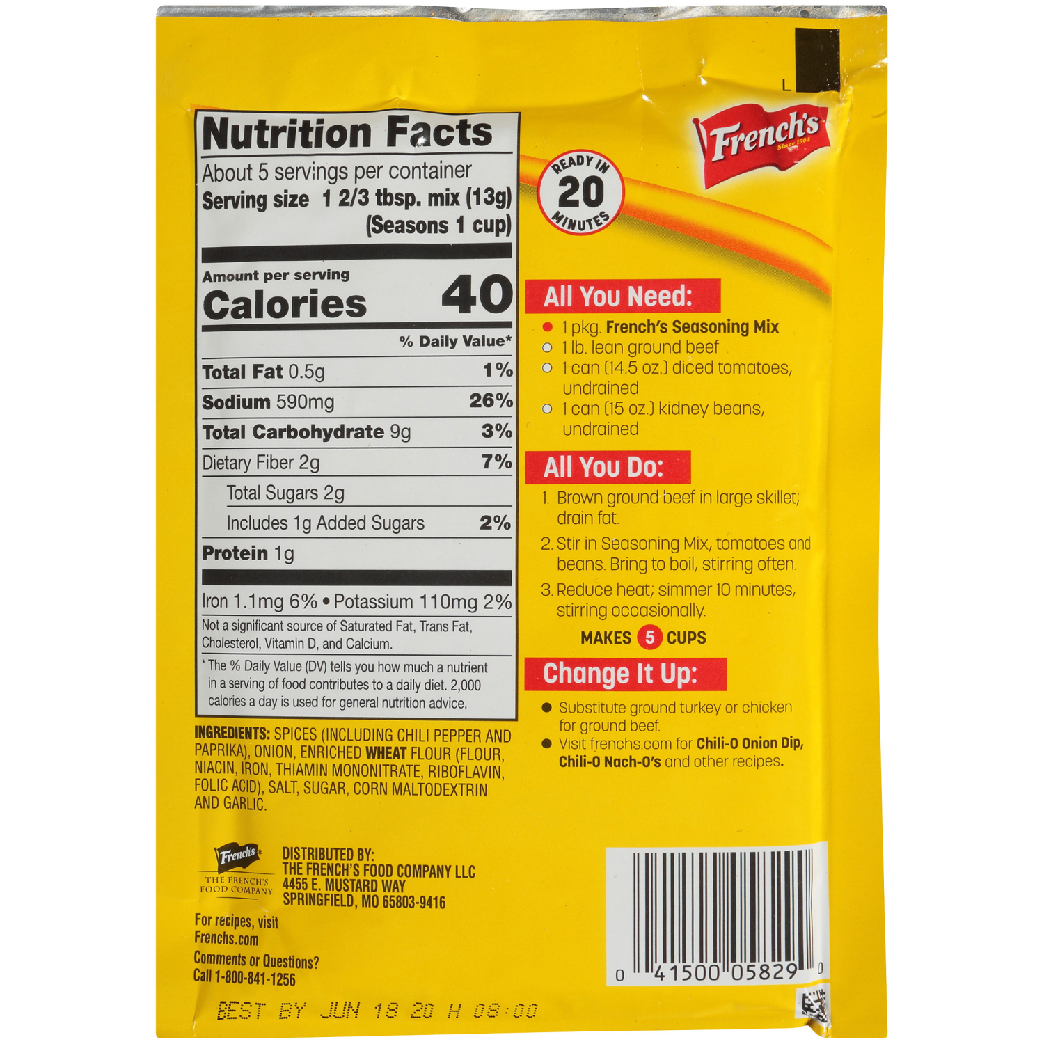 slide 2 of 5, French's Chili-O Onion, 2.25 oz, 2.25 oz