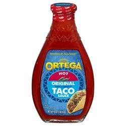 Ortega Original Thick and Smooth Hot Taco Sauce, Kosher, 16 oz