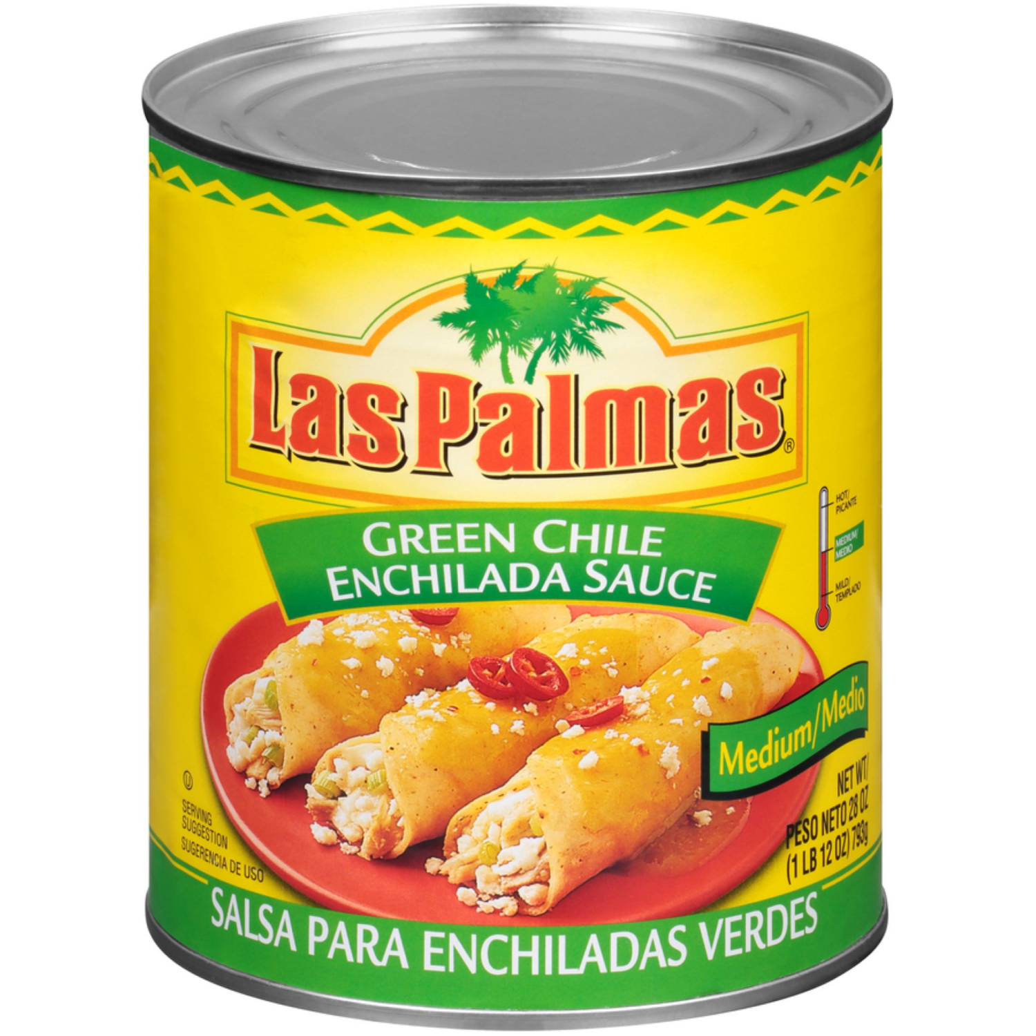 slide 1 of 2, Las Palmas Medium Green Chile Enchilada Sauce, 28 oz, 28 oz