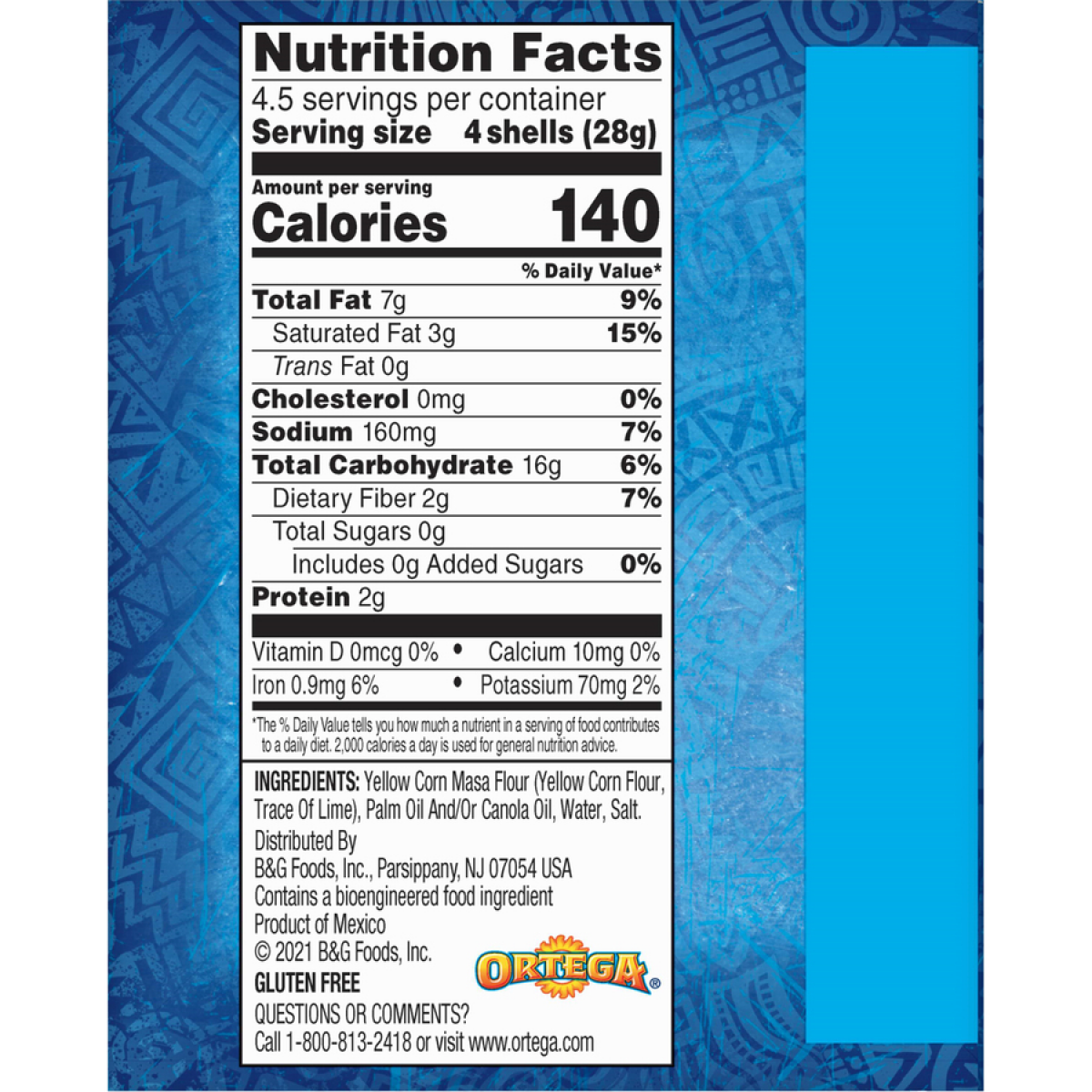 slide 2 of 2, Ortega Mini Yellow Corn Taco Shells, Kosher, 18 Count, 4.4 oz, 18 ct