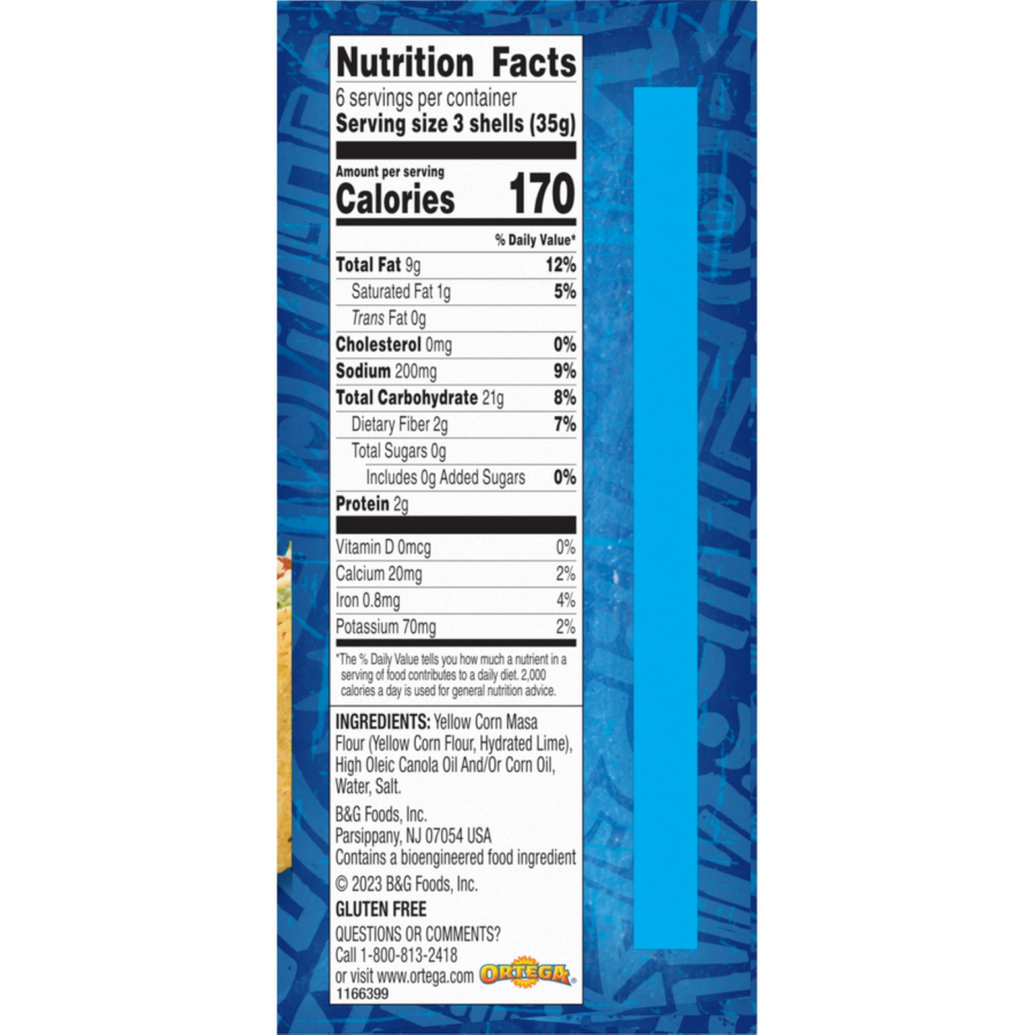 slide 2 of 2, Ortega Yellow Corn Taco Shells, 18 Count, 7.4 oz, 18 ct