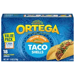 Ortega Yellow Corn Taco Shells, 18 Count, 7.4 oz